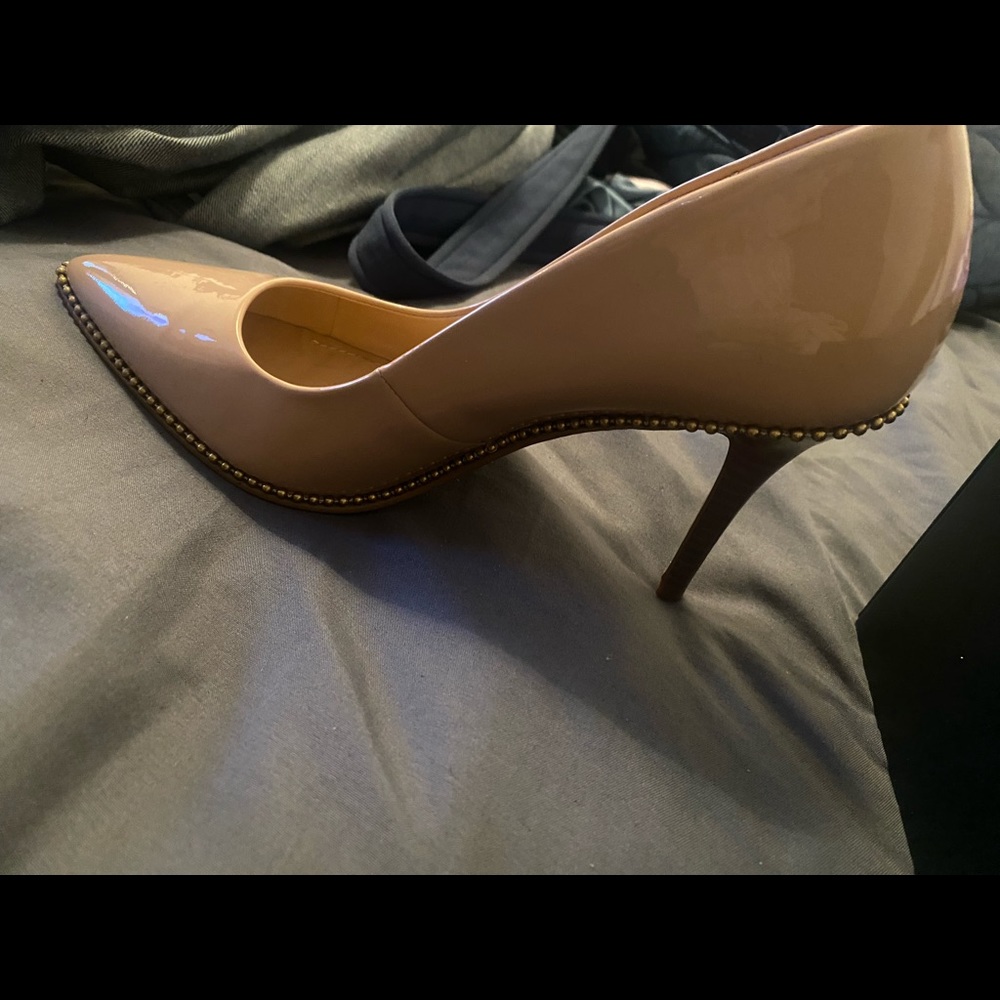 Coach Cream Patent Leather Heels